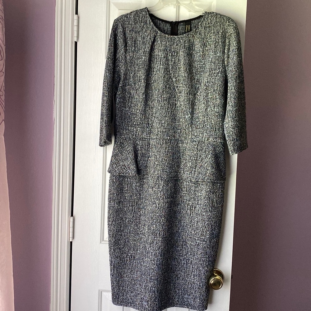 VFSHOW/VFEMAGE tweed peplum dress.